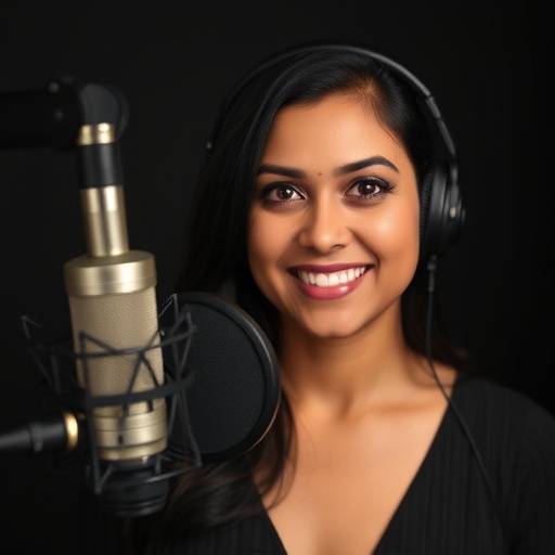 Anya Sharma, Voice-Over Specialist at Harmonic Resonance Studios.
